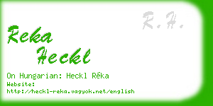 reka heckl business card